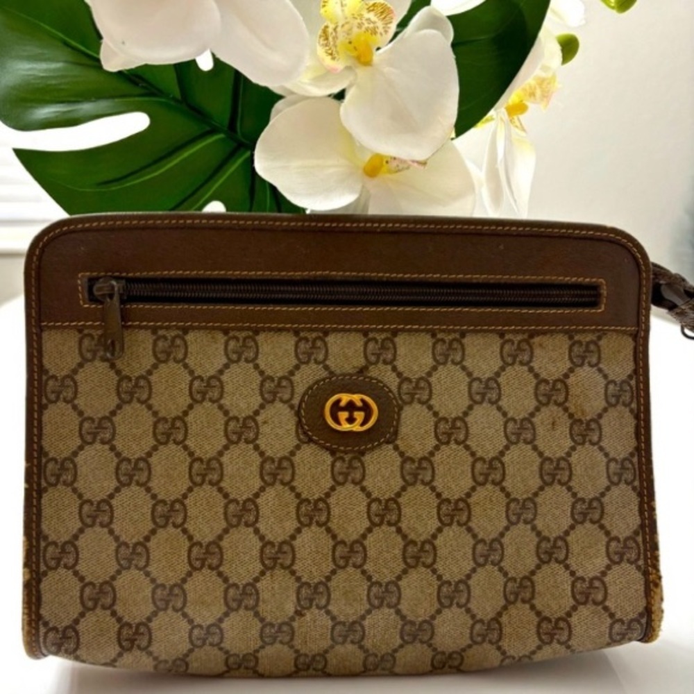 Gucci Monogram Clutch, Authentic. Euc - image 1